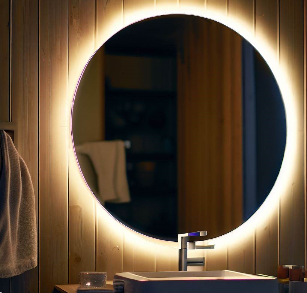 Espejos led redondos para baño. Un espejo con luz redondo ideal para dar un  toque de iluminación a tu hogar